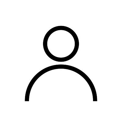 Avatar icon. Avatar flat symbol isolated on white background. Avatar simple icon. Avatar abstract icon in black. Vector illustration for graphic design, Web, UI, app